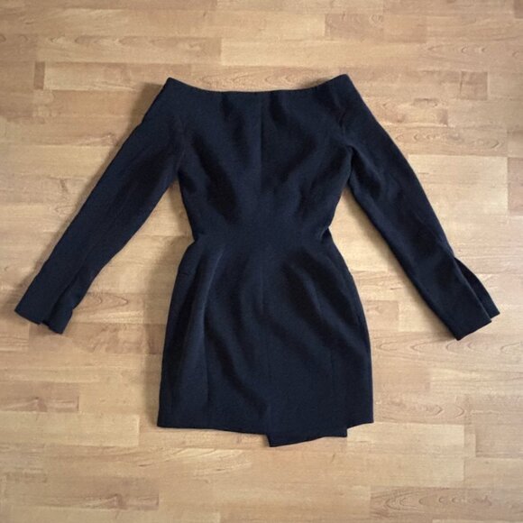 MIMII London Off Shoulder Black Blazer Dress Sz. XS - Picture 3 of 5